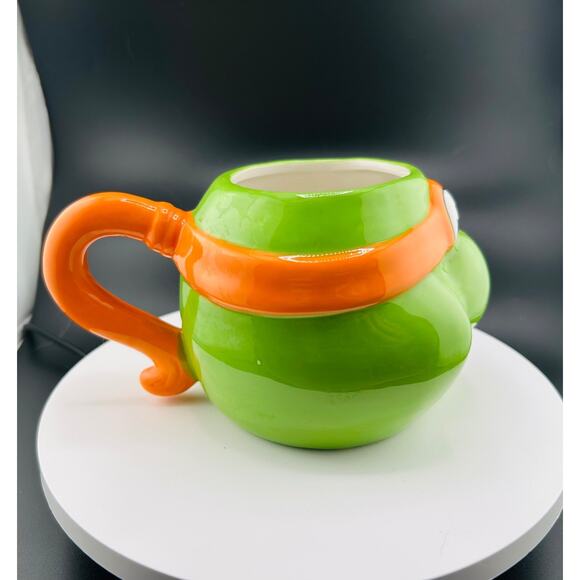 TMNT 3D Sculpted Mug – Michelangelo Ceramic Coffee Cup – Ninja Turtles Collectib - Picture 2 of 6